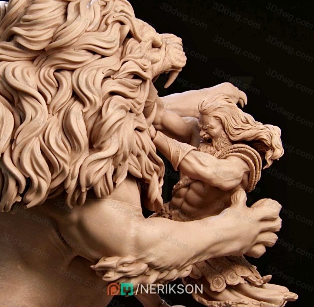 图片[4]-NeriKson 赫拉克勒斯对战尼米亚猛狮-P站图纸收藏馆