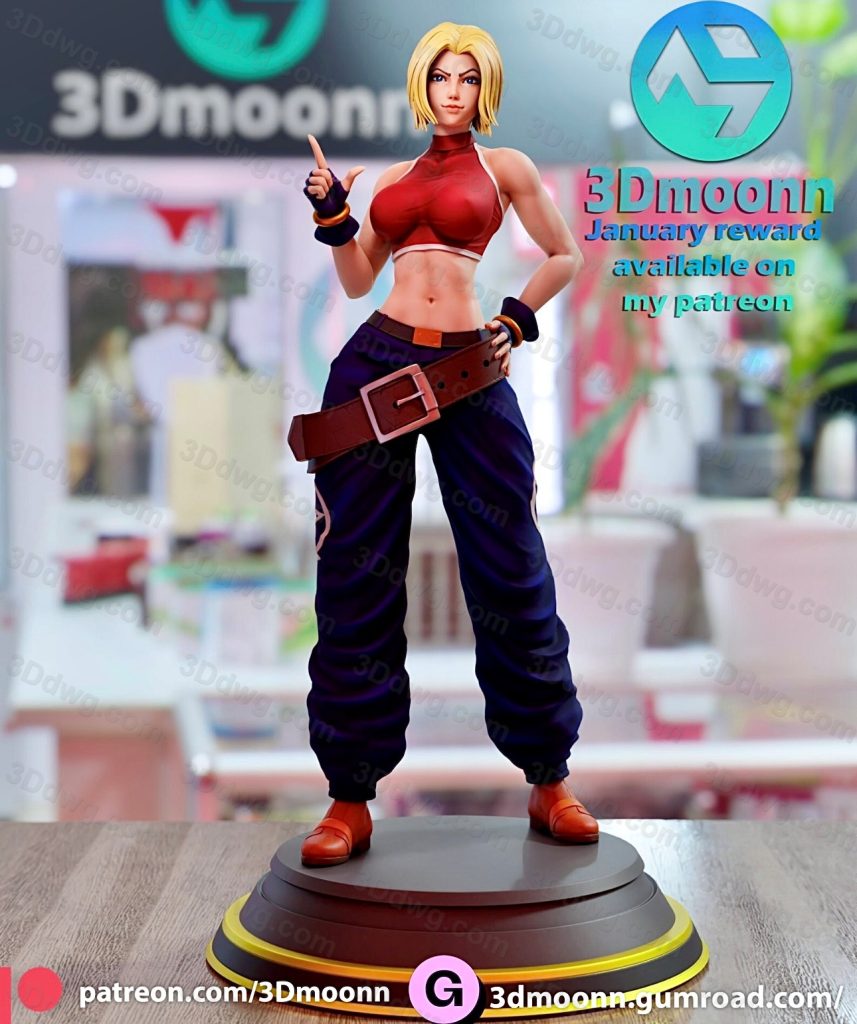 3Dmoonn KOF 拳皇 布鲁·玛丽-P站图纸收藏馆
