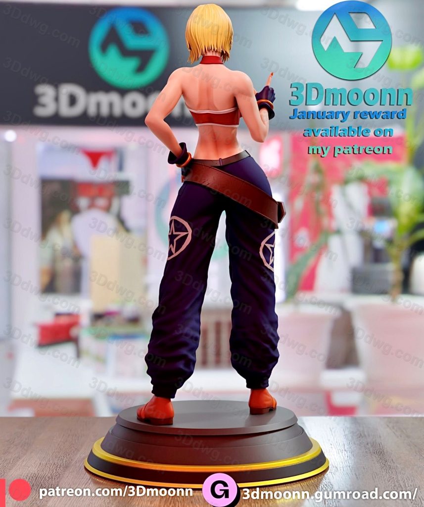 图片[3]-3Dmoonn KOF 拳皇 布鲁·玛丽-P站图纸收藏馆