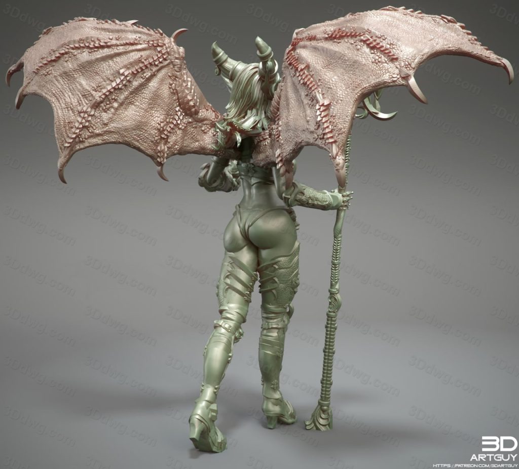 图片[2]-3DArtGuy 神龙女王-P站图纸收藏馆
