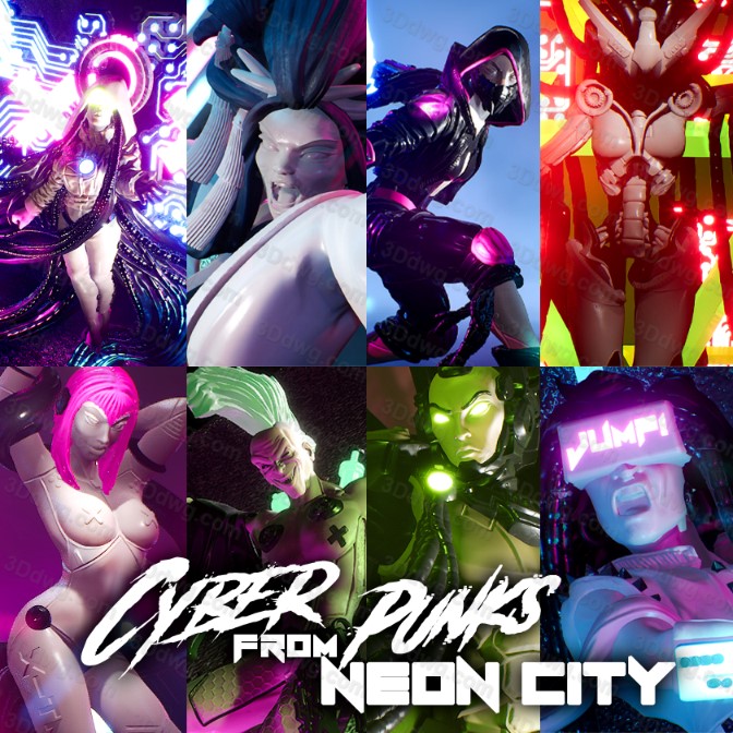 霓虹城的边缘行者-P站图纸收藏馆