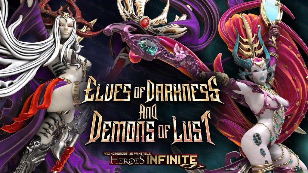 黑暗精灵与欲望恶魔-P站图纸收藏馆