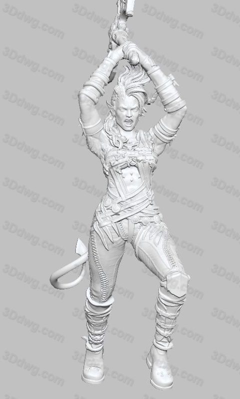 3DArtGuy Tiefling Barbarian Attack Dragon-P站图纸收藏馆