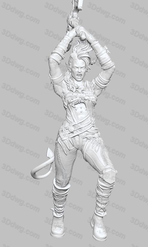 3DArtGuy Tiefling Barbarian Attack Dragon-P站图纸收藏馆