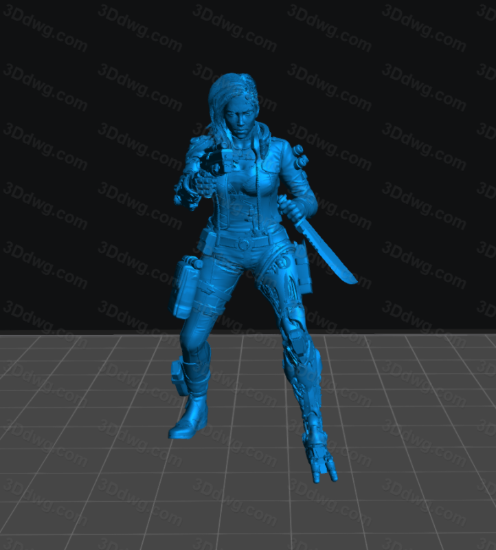 3DArtGuy 赛博朋克赏金猎手 Pose Two-P站图纸收藏馆