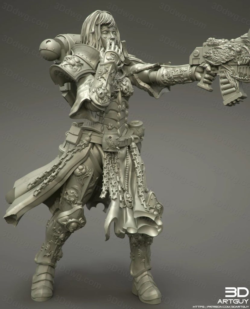 图片[2]-3DArtGuy 昏昏欲睡的战士-P站图纸收藏馆