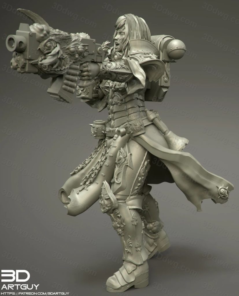 图片[3]-3DArtGuy 昏昏欲睡的战士-P站图纸收藏馆