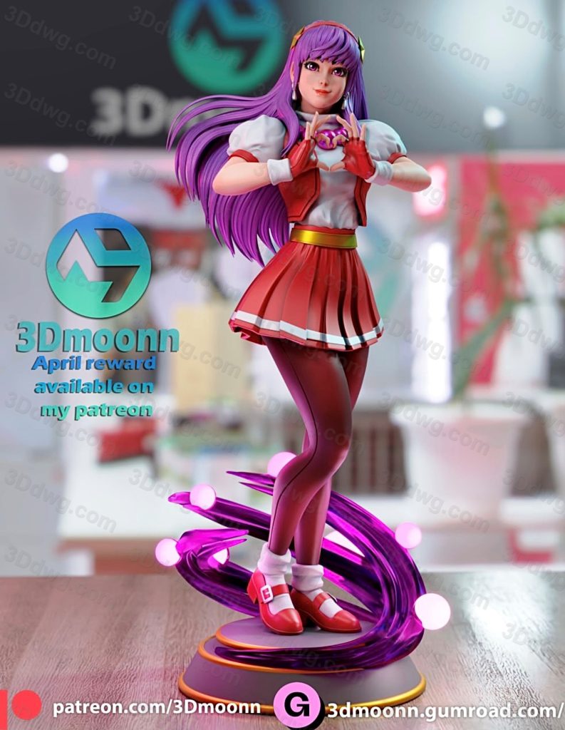 3Dmoonn KOF 拳皇 麻宫雅典娜-P站图纸收藏馆