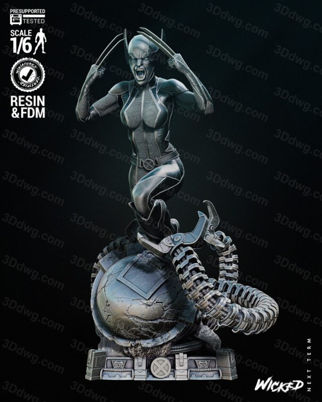 3DWicked 漫威 X战警 X23-P站图纸收藏馆