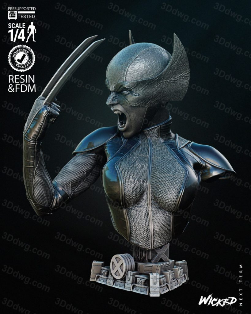 3DWicked 漫威 X战警 X23-P站图纸收藏馆