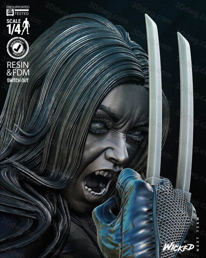 图片[3]-3DWicked 漫威 X战警 X23-P站图纸收藏馆