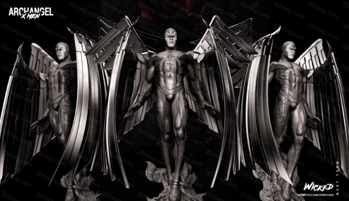 3DWicked 漫威 X战警 天使长 沃伦·肯尼思·沃辛顿三世-P站图纸收藏馆