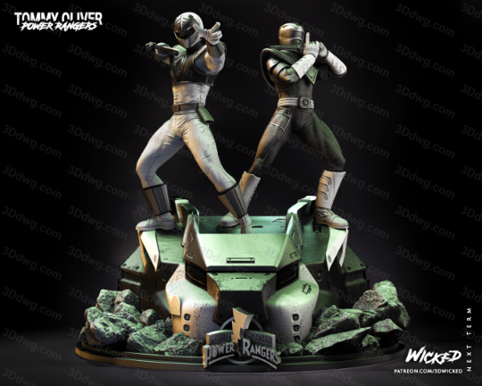 图片[2]-3DWicked 超凡战队 绿战士和白战士-P站图纸收藏馆