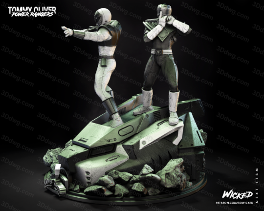 图片[6]-3DWicked 超凡战队 绿战士和白战士-P站图纸收藏馆