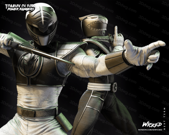 图片[3]-3DWicked 超凡战队 绿战士和白战士-P站图纸收藏馆