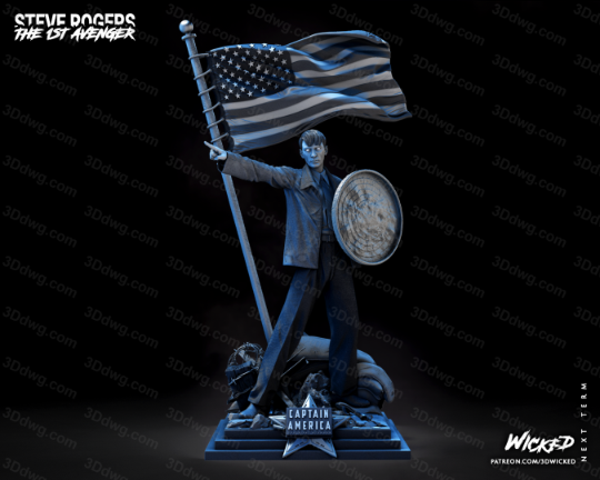3DWicked 漫威 美国队长 史蒂夫·罗杰斯-P站图纸收藏馆