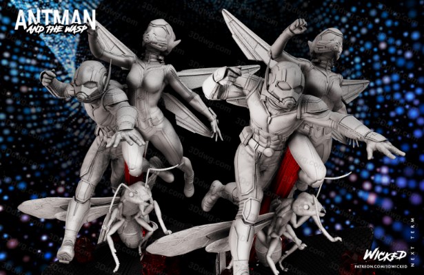 3DWicked 漫威 蚁人与黄蜂女-P站图纸收藏馆