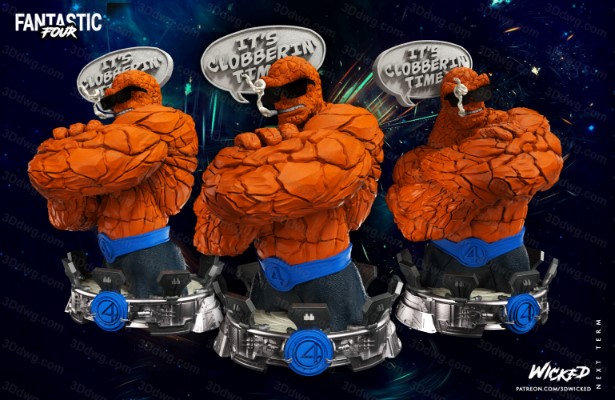 3DWicked 漫威 神奇四侠 石头人-P站图纸收藏馆