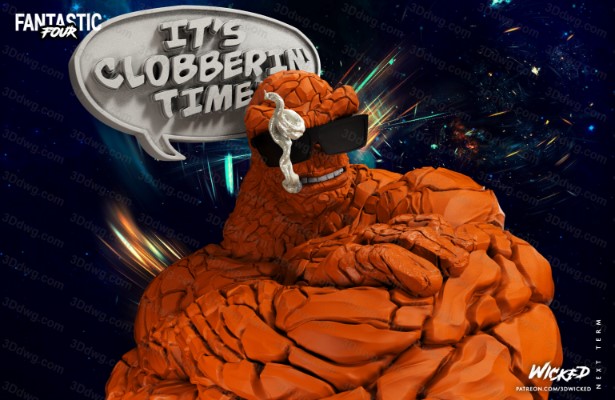 图片[4]-3DWicked 漫威 神奇四侠 石头人-P站图纸收藏馆