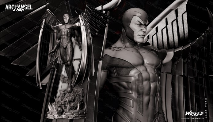 图片[4]-3DWicked 漫威 X战警 天使长 沃伦·肯尼思·沃辛顿三世-P站图纸收藏馆