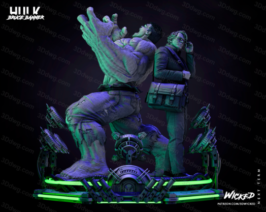 3DWicked 漫威 绿巨人 布鲁斯·班纳-P站图纸收藏馆