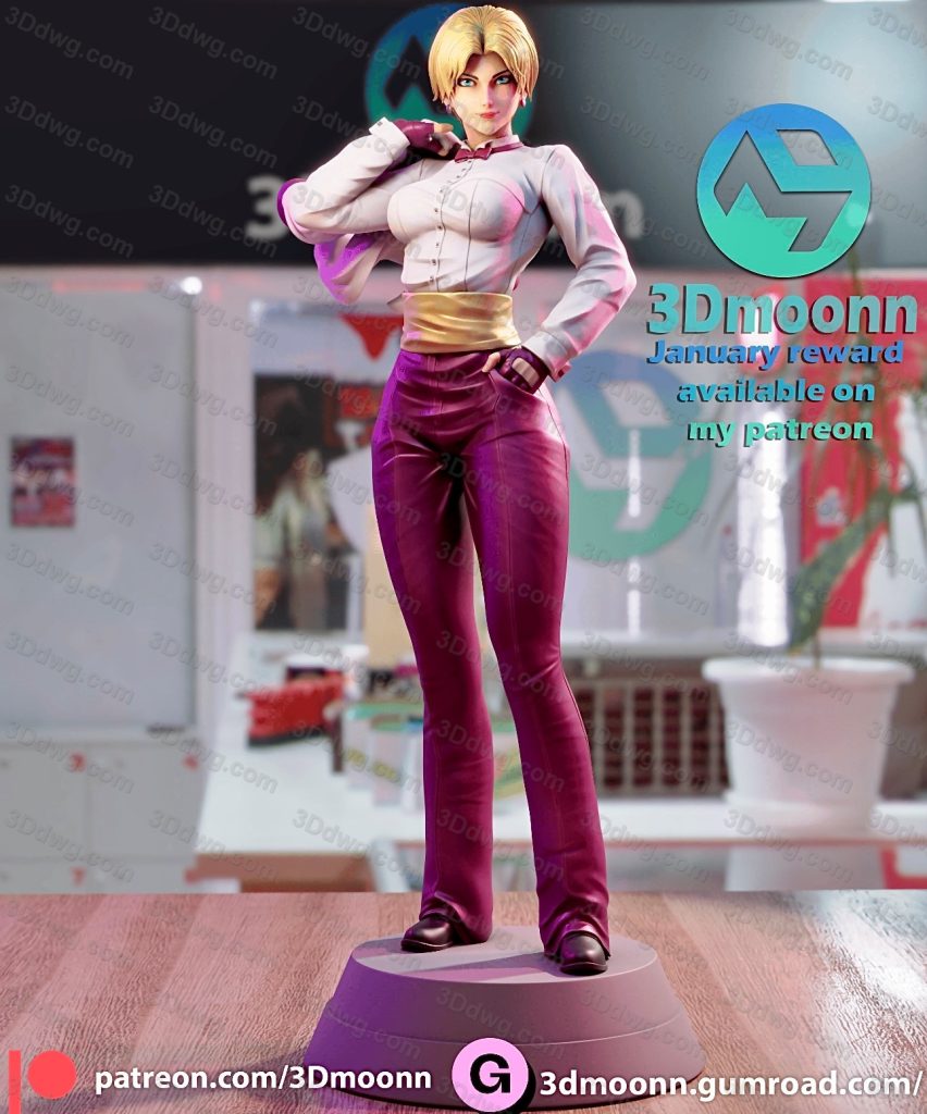 3Dmoonn KOF King琼-P站图纸收藏馆