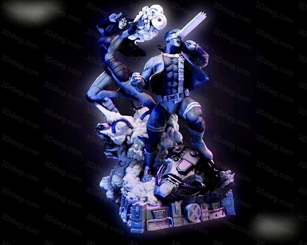 3DWicked 漫威 X战警 琴·葛蕾和镭射眼-P站图纸收藏馆