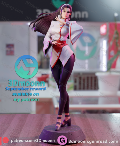 3Dmoonn KOF 拳皇神乐千鹤-P站图纸收藏馆