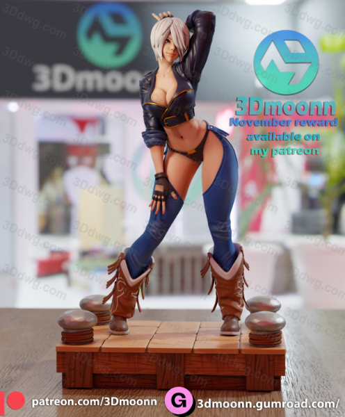 3Dmoonn KOF 拳皇 安琪儿-P站图纸收藏馆