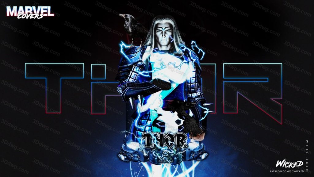 3DWicked 漫威 雷神-P站图纸收藏馆