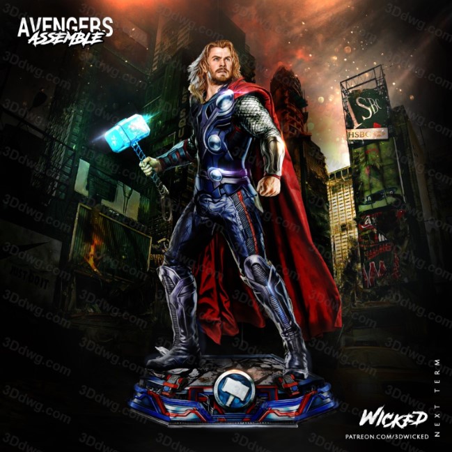 3DWicked 漫威 雷神-P站图纸收藏馆