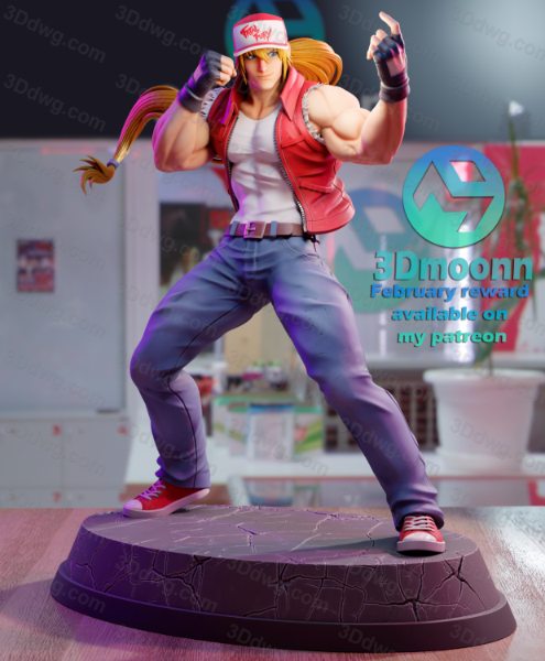 3Dmoonn KOF 拳皇 特瑞·博加德-P站图纸收藏馆