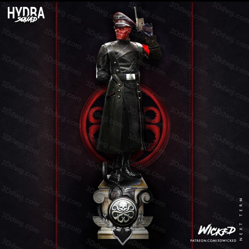3DWicked 漫威 美国队长 红骷髅-P站图纸收藏馆