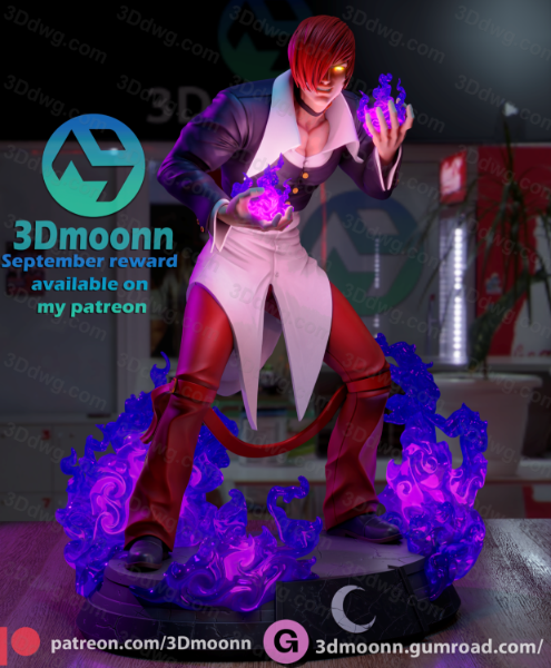 3Dmoonn KOF 拳皇八神庵-P站图纸收藏馆