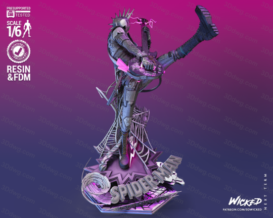 3DWicked 漫威 蜘蛛朋克-P站图纸收藏馆