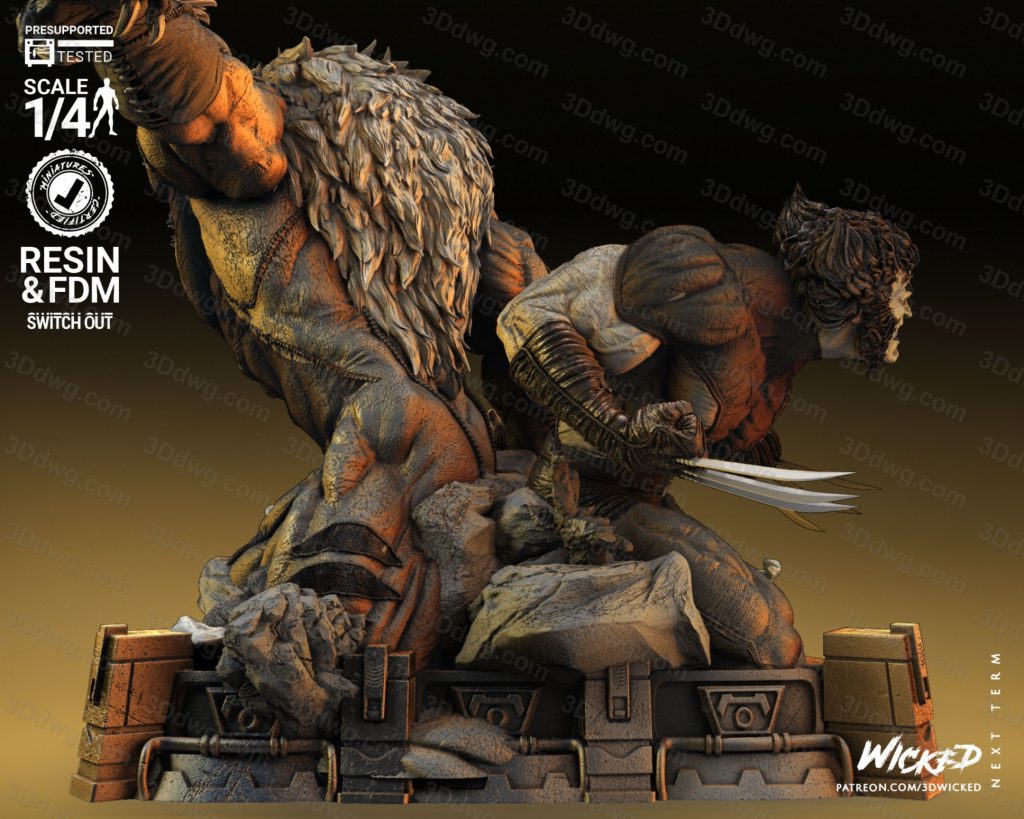 图片[5]-3DWicked 漫威 剑齿虎和金刚狼-P站图纸收藏馆