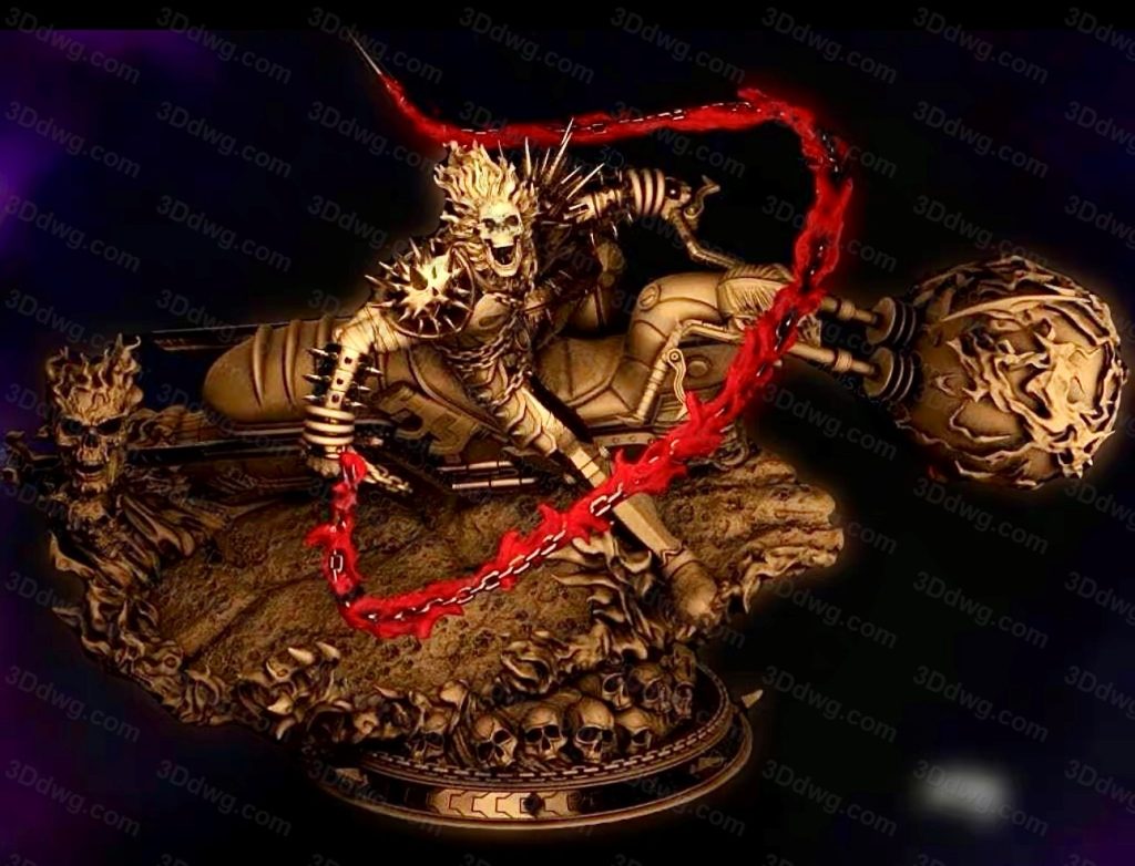 3DWicked 漫威 恶灵骑士 灵魂战车-P站图纸收藏馆