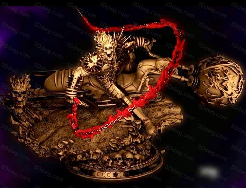 3DWicked 漫威 恶灵骑士 灵魂战车-P站图纸收藏馆