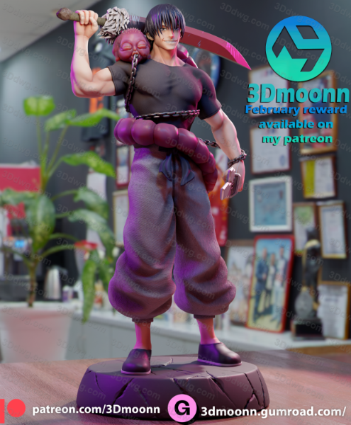 图片[4]-3Dmoonn 咒术回战 伏黑甚尔-P站图纸收藏馆