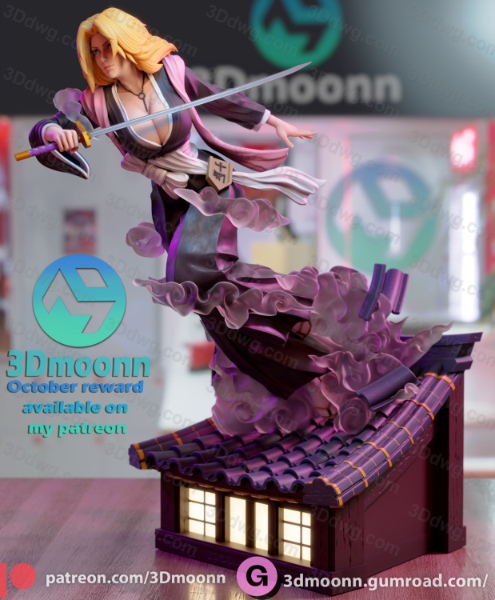 图片[2]-3Dmoonn 死神 松本乱菊-P站图纸收藏馆