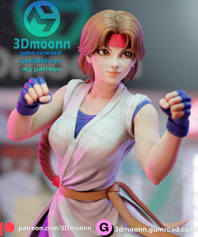 图片[2]-3Dmoonn KOF 拳皇 坂崎由莉-P站图纸收藏馆