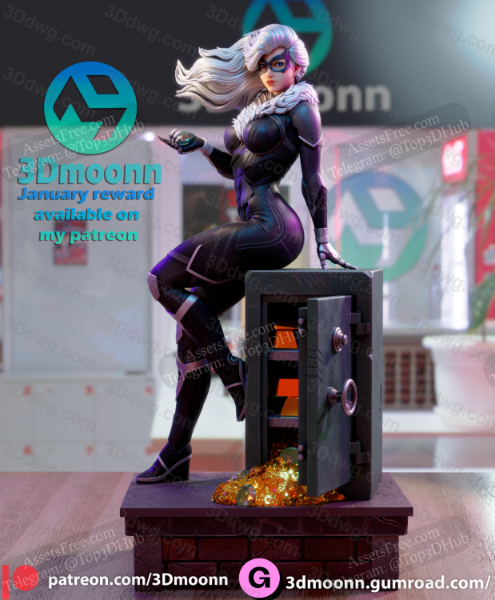 图片[2]-3Dmoonn 漫威 黑猫-P站图纸收藏馆