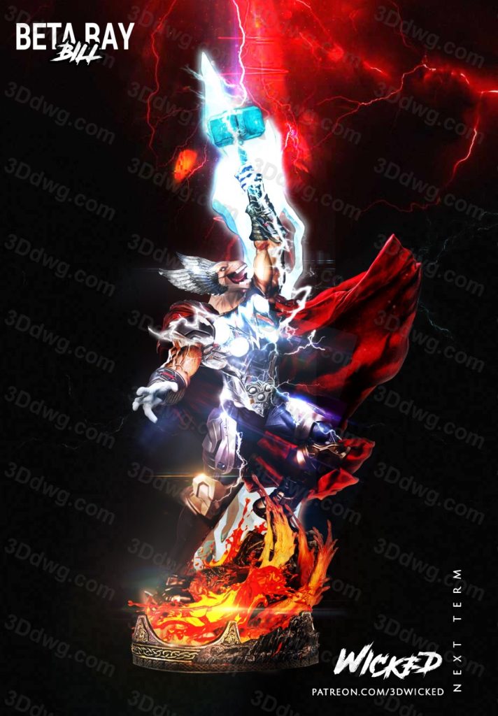 3DWicked 漫威 马面雷神-P站图纸收藏馆
