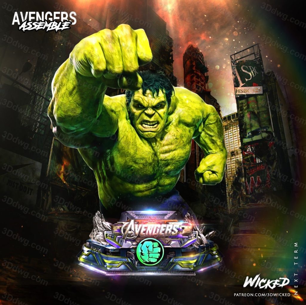 图片[2]-3DWicked 漫威 复联 浩克-P站图纸收藏馆
