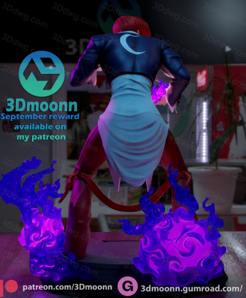 图片[4]-3Dmoonn KOF 拳皇八神庵-P站图纸收藏馆