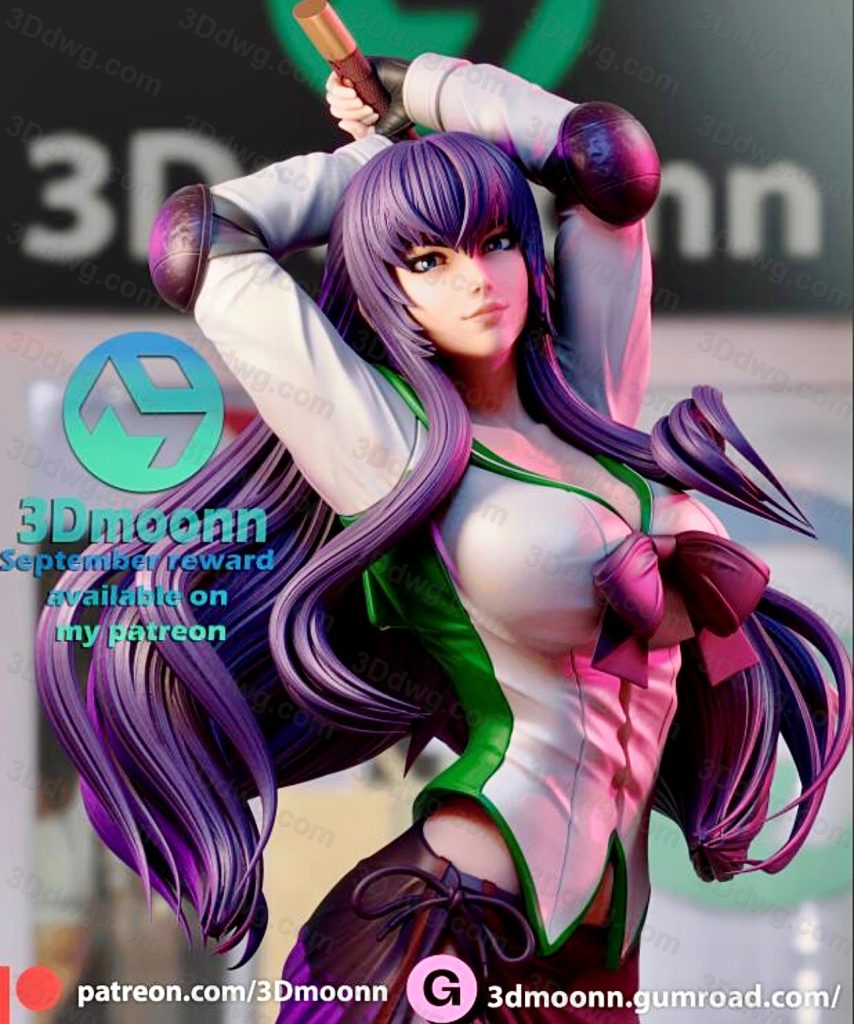 图片[2]-3Dmoonn 学园默示录 毒岛冴子-P站图纸收藏馆