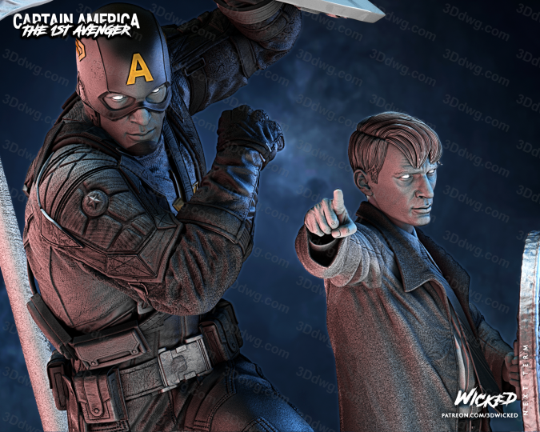 图片[3]-3DWicked 漫威 美国队长 史蒂夫·罗杰斯-P站图纸收藏馆