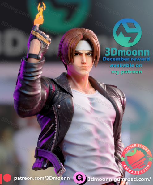 图片[3]-3Dmoonn KOF 拳皇草薙京-P站图纸收藏馆