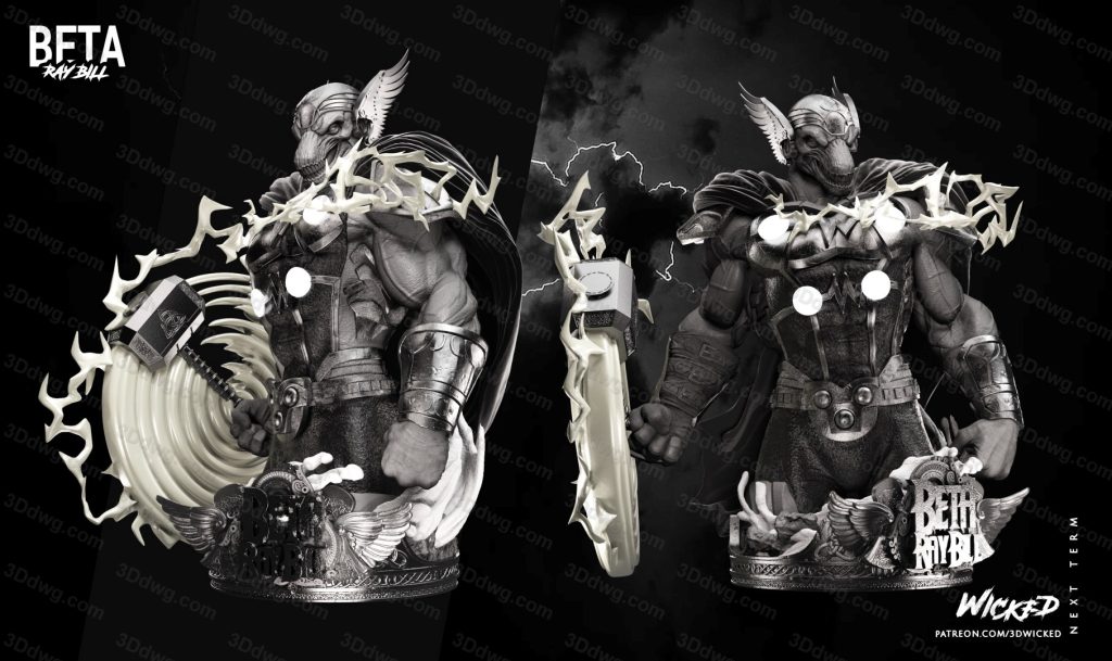 图片[4]-3DWicked 漫威 马面雷神-P站图纸收藏馆