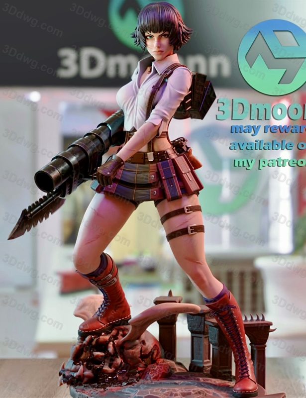 3Dmoonn 鬼泣 蕾蒂-P站图纸收藏馆